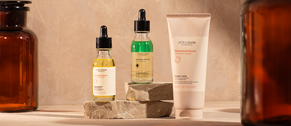 L'OCCITANE Anti-Hair Loss Serum, L'OCCITANE Intensive Repair Enriched Infused Oil, L'OCCITANE Intensive Repair Hair Mask, L'OCCITANE Intensive Repair Anti-Frizz Serum