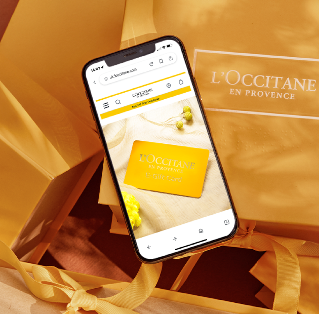 L'OCCITANE E-Giftcard on Mobile Phone