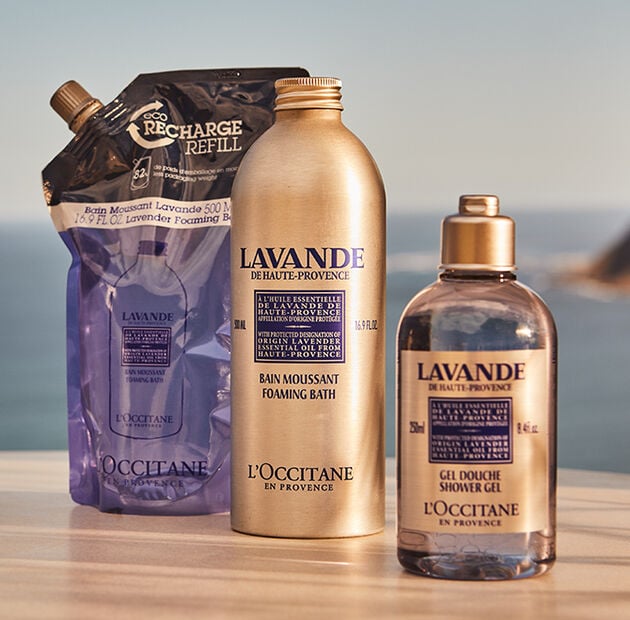 Image showing L'OCCITANE Lavender Body Foam L'OCCITANE Lavender Shower Gel L'OCCITANE Lavender Shower Gel Eco Refill