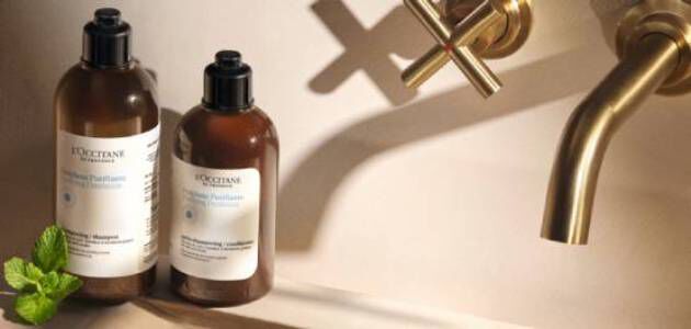 A person holding the L'OCCITANE Aromachologie Purifying Freshness Scalp Scrub