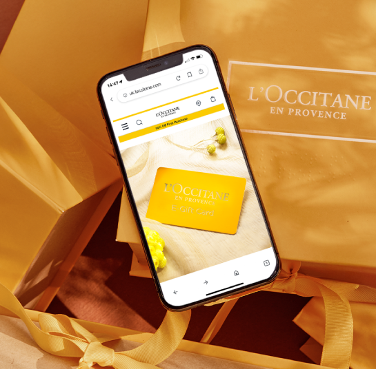 L'OCCITANE E-Giftcard on Mobile Phone