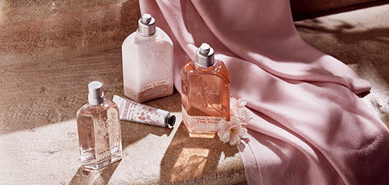 Cherry Blossom Collection, Cherry Blossom, Cherry Blossom Eau de Toilette, Cherry Blossom Bath & Shower Gel, Cherry Blossom Shimmering Body Lotion, Cherry Blossom Petal-Soft Hand Cream, Lub&eacute;ron, Soft & Delicate 