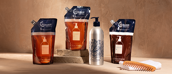 L&rsquo;OCCITANE Intense Repairing Conditioner, L&rsquo;OCCITANE Intense Repairing Conditioner Refill, L&rsquo;OCCITANE Forever Bottle, L&rsquo;OCCITANE Gentle & Balance Micellar Shampoo Refill, L&rsquo;OCCITANE Purifying Freshness Shampoo Refill, L&rsquo;OCCITANE Purifying Freshness Conditioner Refill