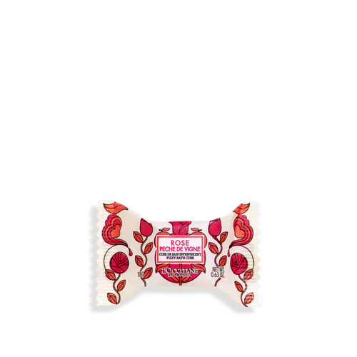 Rose Vine Peach Fizzy Bath Cube - L'Occitane en Provence