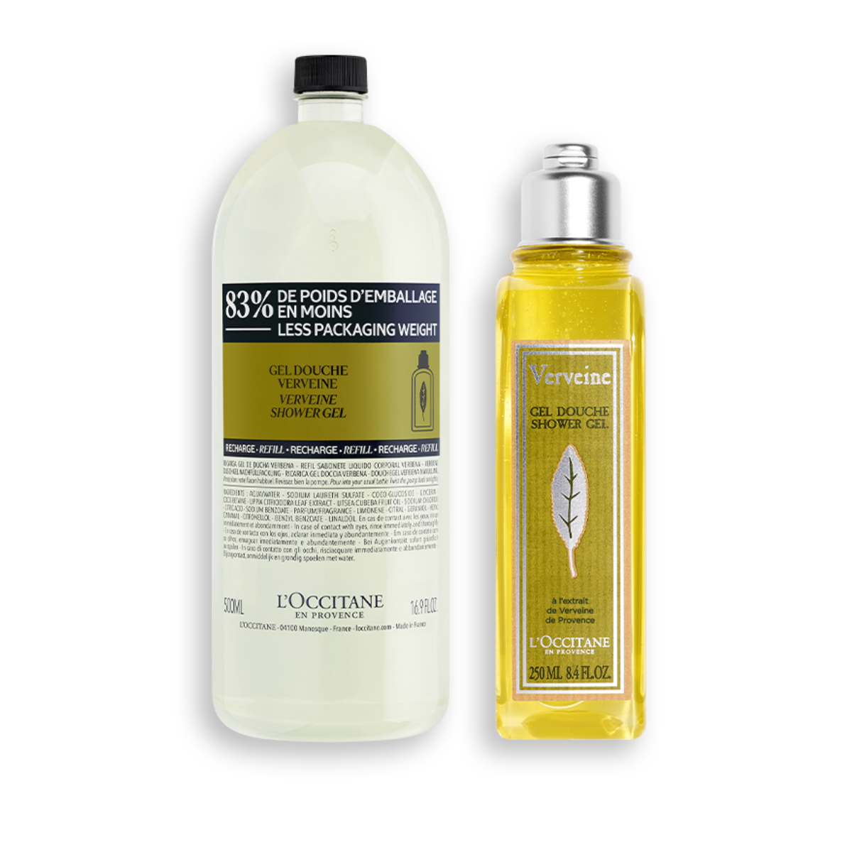 L'OCCITANE VERVEINE SHOWER GEL リフィル2個セット L'OCCITANE VERVEINE SHOWER GEL リフィル2個セット