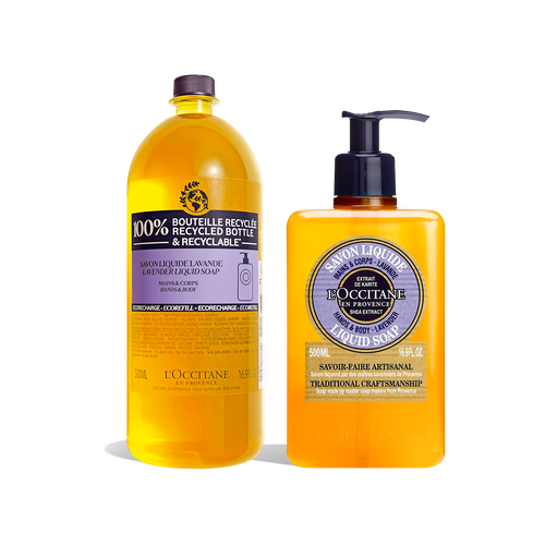 Shea Lavender Hands & Body Liquid Soap Refill Duo - L'Occitane en Provence