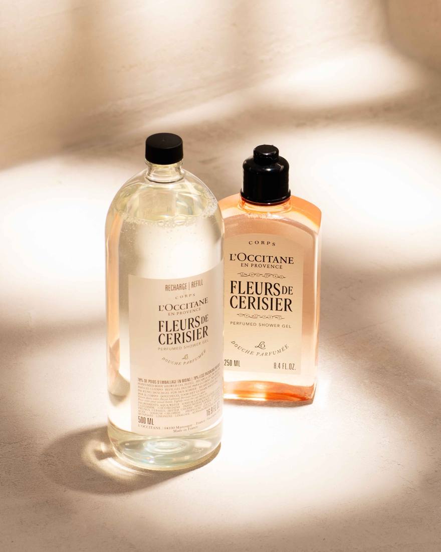 view 2/3 of Fleurs de Cerisier (Cherry Blossom) Perfumed Shower Gel Refill, , RECT